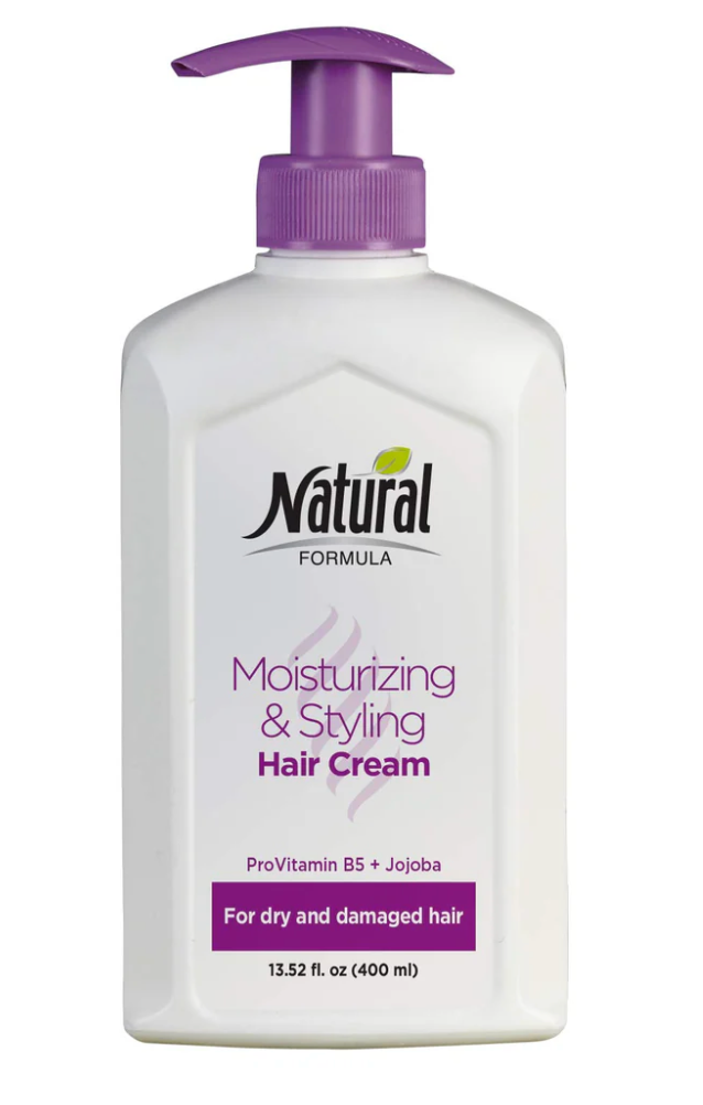 Natural Formula Hair Moist & Styling Cream with Jojoba, Pro-Vitamin B5 - Purple Pump 400ml