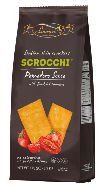 Laurieri Scrocchi Crackers Pomodoro Secco With Sundried Tomatoes